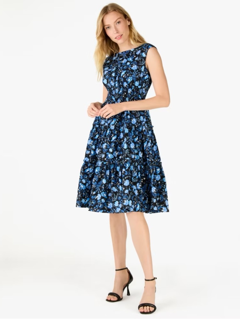 NWT Kate spade New York peacock floral Blaire midi dress sz xs